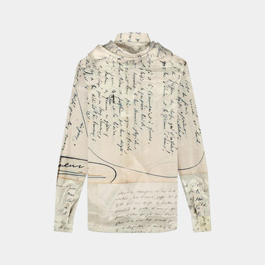 Viscose overhemd met letters